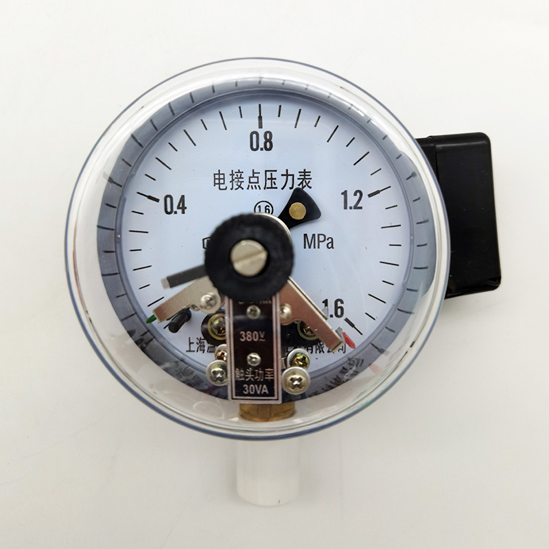 Stainless steel electric contact pressure gauge